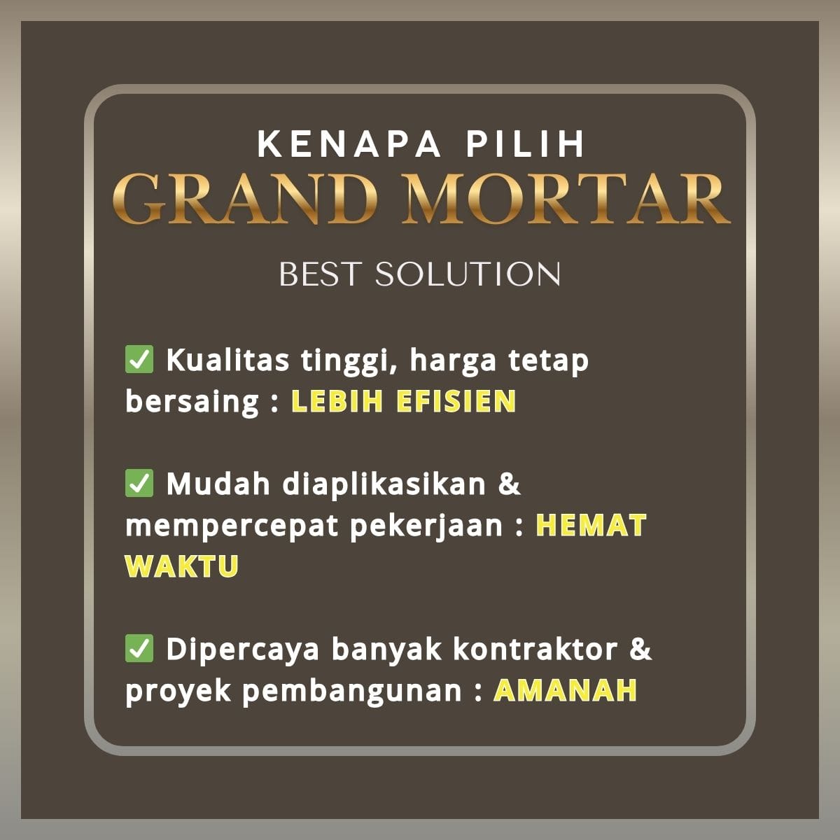 Keutamaan Grand Mortar